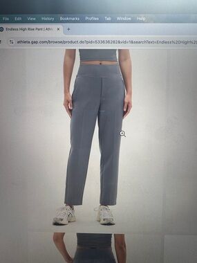 Athleta High-Rise Straight Leg Pants — Slate